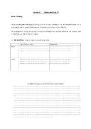 English Worksheet: writing as a process task