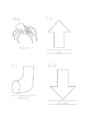 English Worksheet: itsy bitsy spider mini-book