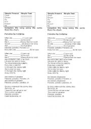 English Worksheet: Song Activity - Simple Past