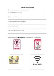 English Worksheet: Progress check