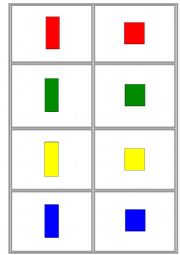English Worksheet: UNO - Shapes and Colours (3/4)