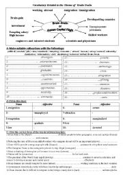 English Worksheet: Brain Drain or Human Capital Flight