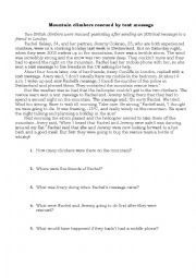 English Worksheet: READING FOR EXAM LAST YEAR