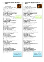 English Worksheet: Song Dont worry be happy