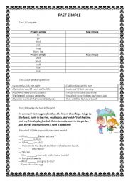 English Worksheet: pasr simple