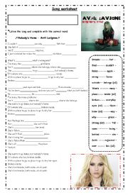 Song worksheet