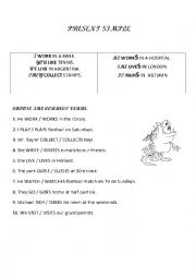 English Worksheet: Present Simple 