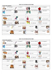 English Worksheet: TO BE - INTERROGATIVE FORM