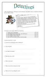 English Worksheet: Detectives