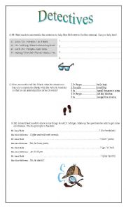 English Worksheet: Detectives part 2