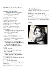 English Worksheet: Stronger- by Kelly Clarkson