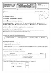 English Worksheet: Mid-Term Test N2 Level 2
