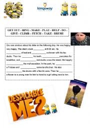 English Worksheet: Despicable me - Past Simple