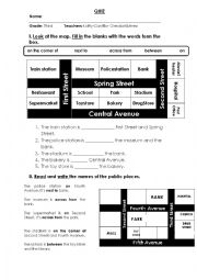 English Worksheet: Locations