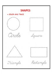 English Worksheet: SHAPES