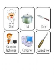 Jobs Card Game [2/8] [Chef - Computer Technician - Dentist - Doctor]