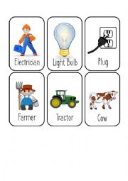 Jobs Card Game [3/8] [Electrician - Farmer - Fire Fighter - Gardener]