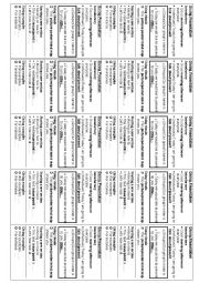 English Worksheet: Giving Presentation cue cards