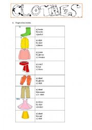 English Worksheet: Clothes