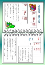 English Worksheet: PRESENT  PERFECT  