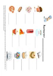 English Worksheet: Restaurant menu