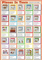 English Worksheet: Places in Town > Shops