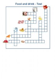 Food and drink crossword - Easy