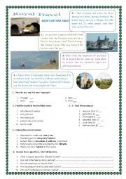 English Worksheet: Royal travel