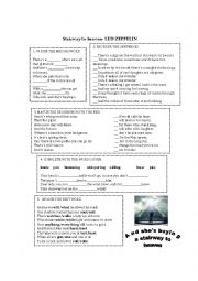 English Worksheet: stairway to heaven