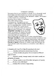 English Worksheet: Comedy