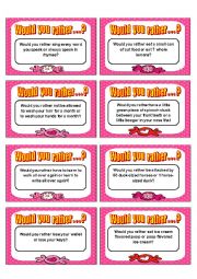 Would you rather card game - Speaking I