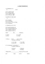 English Worksheet: Multiple Choice Test