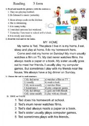 English Worksheet: READING 