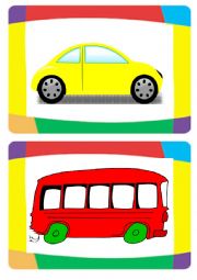 English Worksheet: transportation flashcards- part 1