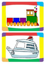 English Worksheet: transportation flashcards- part 2