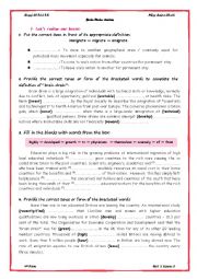 English Worksheet: Unit 3 Summary