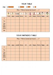 English Worksheet: was / were - battleship