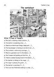 English Worksheet: The Job Worksheet