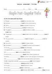 Simple past regular verbs