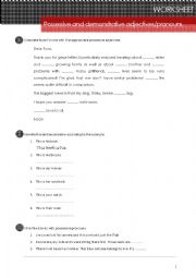 Possessive and Demonstrative Pronouns and Adjectives