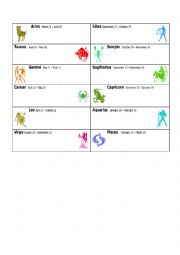 English Worksheet: HOROSCOPE GOING TO WILL