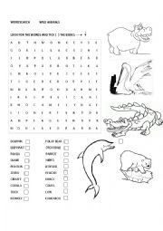 English Worksheet: Wild animals