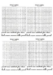 English Worksheet: School supplies school supplies