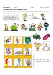 adjectives worksheet