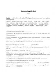 English Worksheet: Business English Test