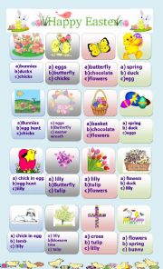 English Worksheet: Easter quiz