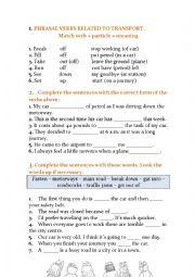 English Worksheet: Cars and driving vocabulary
