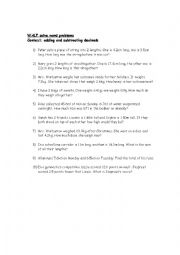 English Worksheet: maths