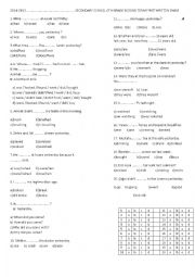 English Worksheet: simple past tense