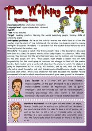 English Worksheet: The Walking Dead - speaking game